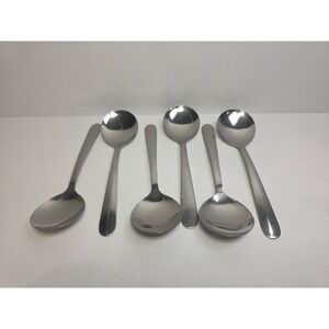 Set of 6 Walco Stainless Taiwan 17 5 1/2" Bouillon soup spoon